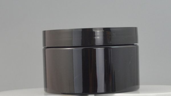 12 Stück 300 g leere schwarze PET-Kosmetik-Creme-Kunststoff-Schraubverschluss 10 UNZE feste Parfüme nachfüllbare Gläser,