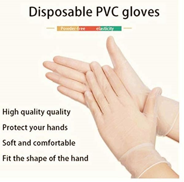 

100шт / серия одноразовые перчатки из пвх материала резины высокой плотности предварительно имитационные перчатки защитные перчатки гигиены