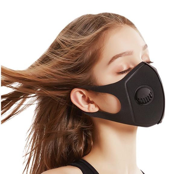 

facemask washable individual sponge mask balck pollution anti valve package anti respirator high face reusable fashion with dust mask bjamq