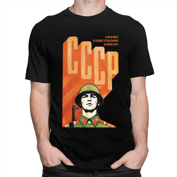 

ussr soviet union soldier t shirt for men 100% cotton stylish t-shirt o-neck short sleeved cccp communism tee clothing merch