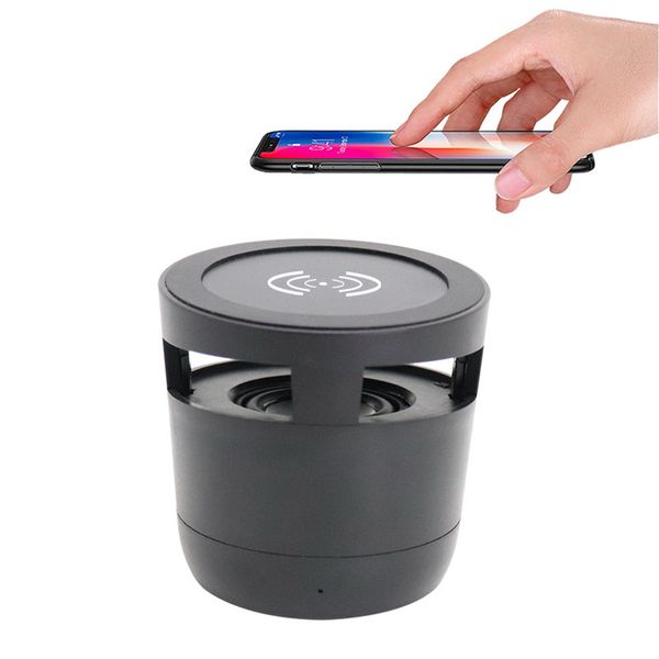 Bluetooth wireless orador carregar dois em um subwoofer Bluetooth alto-falante 5W carregamento rápido orador inteligente carregador sem fio