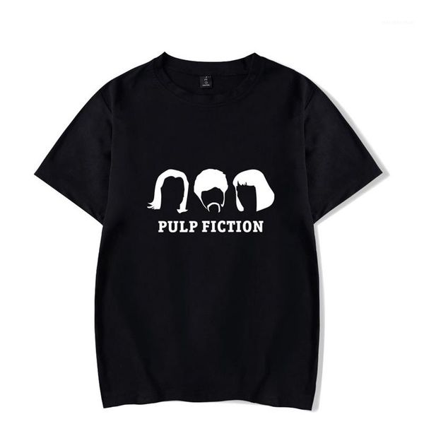 

designer printed t shirts style casual short sleeved pullover crew neck t shirts mens fashion tees pulp fiction mens, White;black