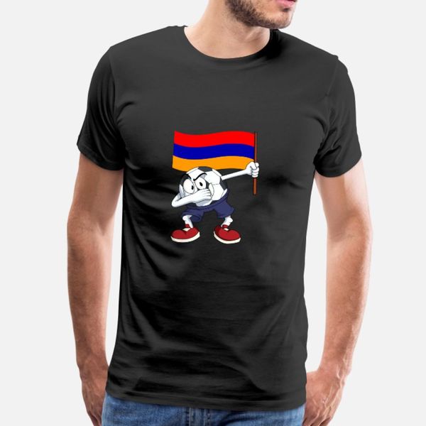 

armenia dabbing soccer ball t shirt men character cotton s-3xl letter graphic new style spring formal shirt