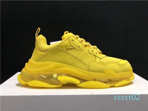 

designer fashion triple casual shoes men green triple s sneaker women leather low lace-up casual flat shoes clear sole ct02, Black