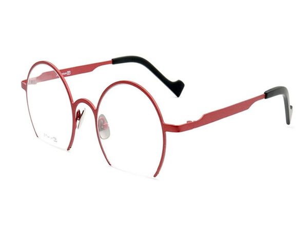 

retro half rim pure b-titanium aspherical lens optical eyewear frame anti-fatigue presbyopia reading eyeglasses women men, White;black