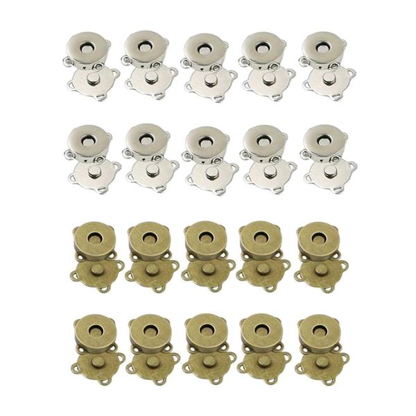 

20 pairs clasps snaps buttons diy purses handbag sewing crafts 14mm