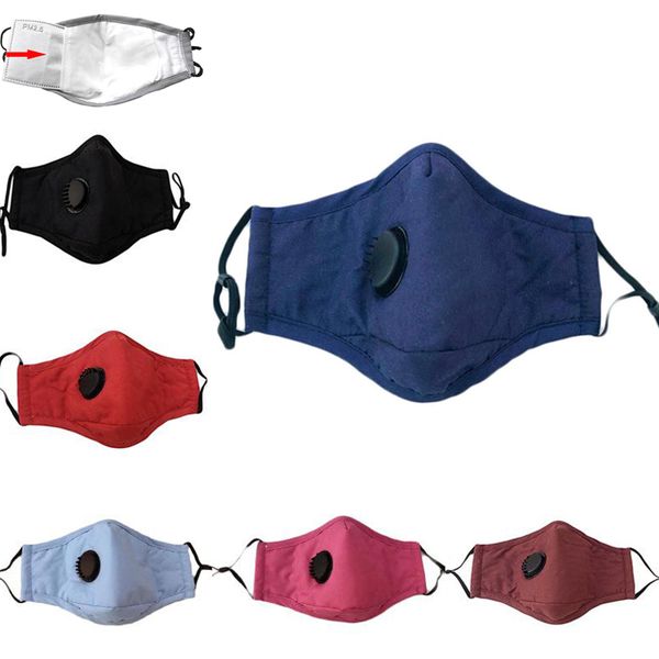 

reusable cotton face masks with breath valve pm2.5 mouth mask anti-dust fabric mask washable mask with respirator filter x150