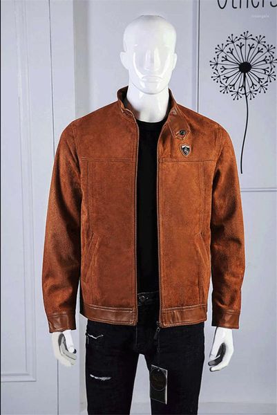 

jacket fashion slim long sleeves coat winter male luxury zipper outerwear designer mens pu, Black