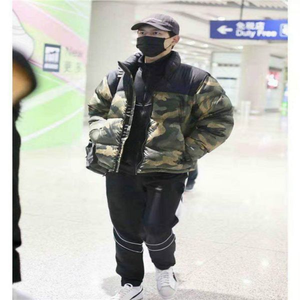 

20fw men jacket camouflage color fashion jacket coat solid color with letter printed mens jackets coats european size m, Black