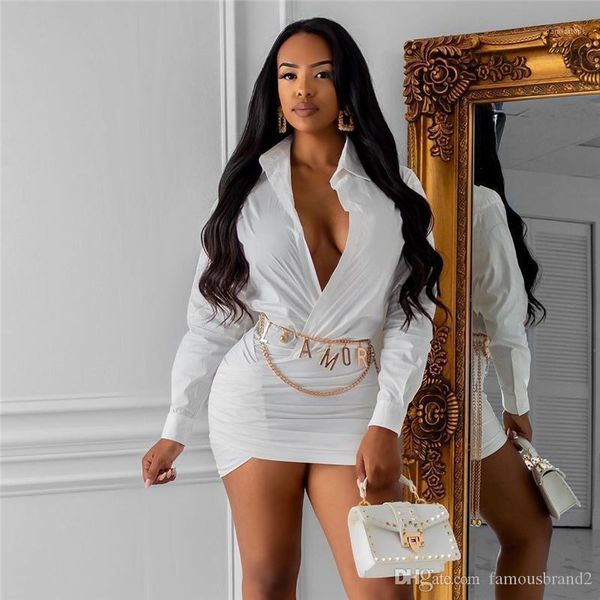 

v dress lapel neck long sleeve solid color womens dresses fashion female clothing womens deep, Black;gray