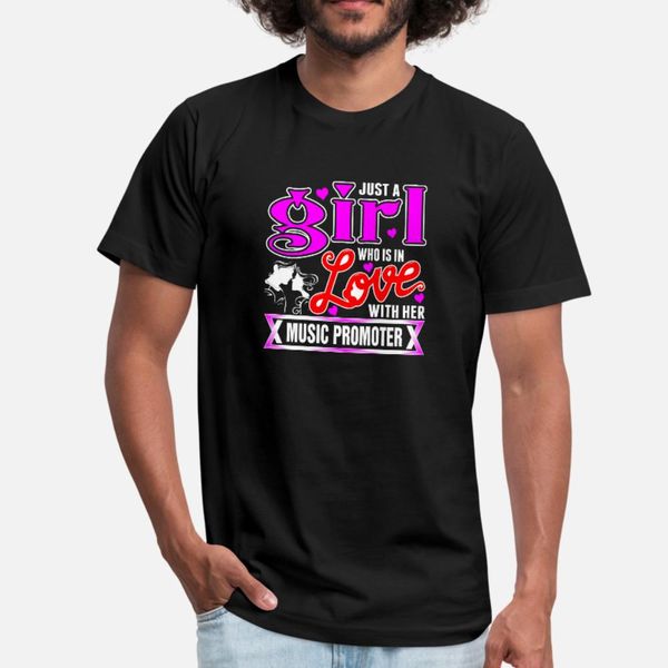 

a girl love with her music promoter t shirt men custom short sleeve s-xxxl letter graphic funny summer original shirt