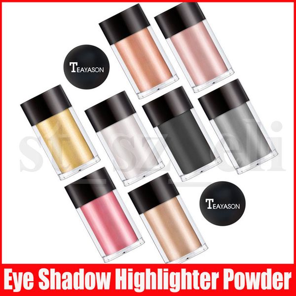 

teayason eye makeup pigment shimmer metallic eyeshadow loose powder 6 colors eye shadow highlighter highlighting powder