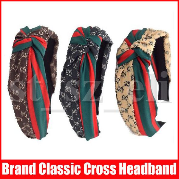 

fashion hairband women headband for women fashion turban striped hair band letter pattern print hair accessories 3 colors, Black;brown
