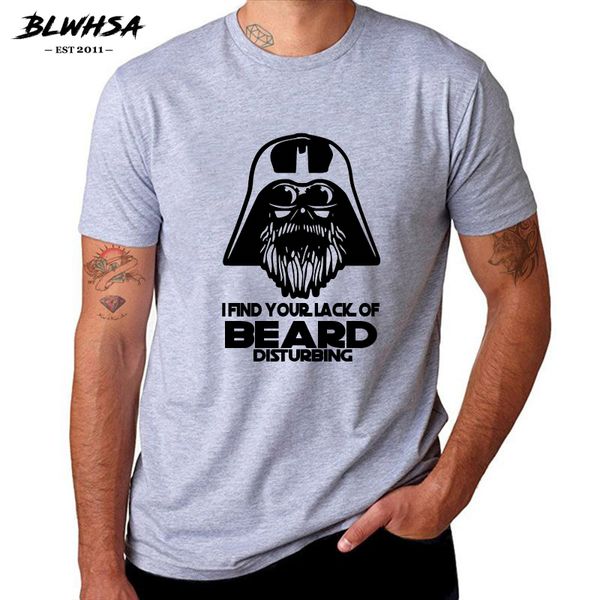 

blwhsa i find your lack of beard disturbing printing t shirt men casual cotton movie hip hop t-shirt popular slogan tees clothes