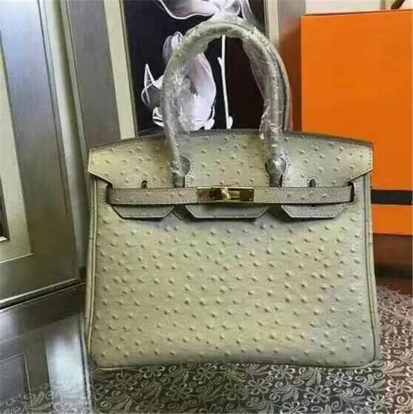 

wholesale calf skin with ostrich grain brikiin handbag,5colors size30 35cm,machine made,have both gold and silver hardware,fast delivery