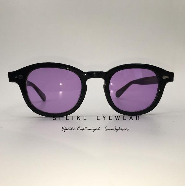 

speike customized sunglasses johnny depp lemtosh style black frame with tinted myopia sunglasses 44/46/49mm, White;black