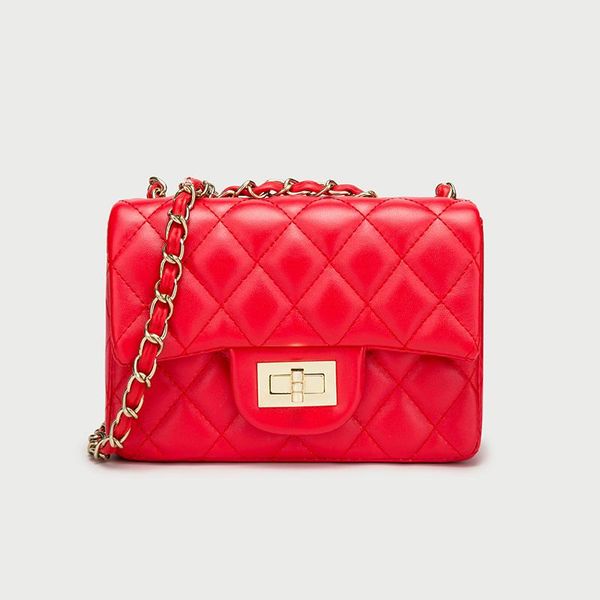 

red designer ladies bag designer shoulder bag new lingge chain handbag ladies shoulder messenger bag small fragrance