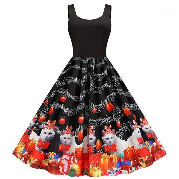 

sleeveless dresses womens valentine party dresses fashion female digital printed apparel ladies, Black;gray