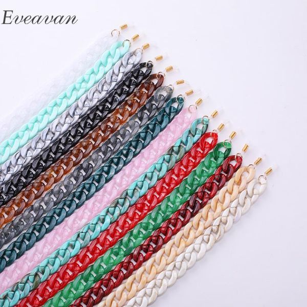 

eueavan 5pcs red black green wide glasses chain retro sunglasses lanyards straps reading eyeglasses accessories, Silver
