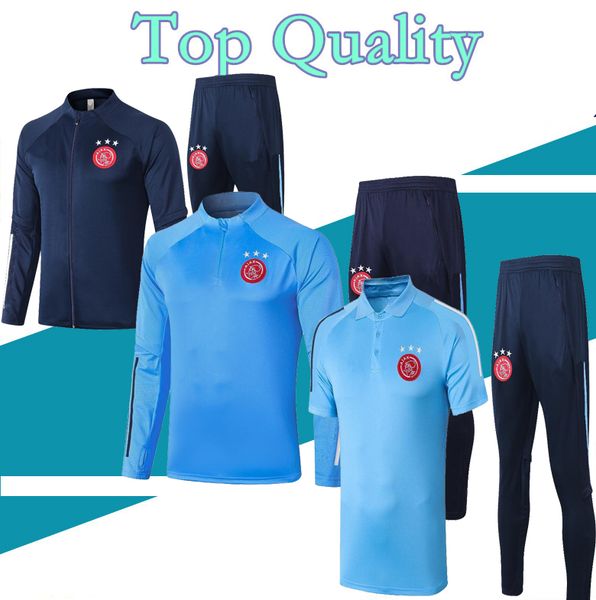 

s-xxl 2020 2021 ajax fc soccer jersey tracksuit 20 21 ajax training suit ziyech tadic maillot de football shirt men track suit, Black;yellow