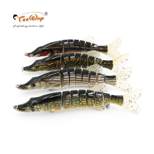 

teeway 1pcs fishing wobblers lifelike fishing lure 8 segment swimbait crankbait hard bait slow 20cm 70g fl8ld20