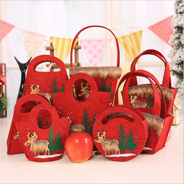 

2 шт новая творческое рождества снежинка нетканого red candy bag