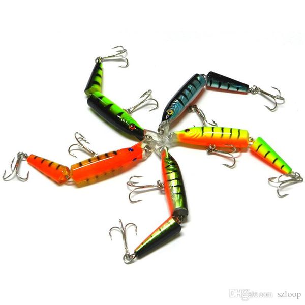 

10.5cm 9.6g 2 sections fishing minnow lure artificial bait hooks crankbait fishing tackle plastic hard bait 2508044