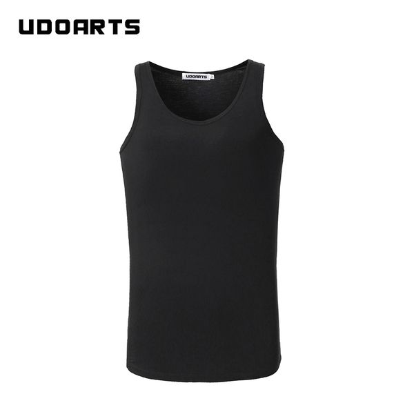 

udoarts sleeveless shirt men's modal tank top, White;black
