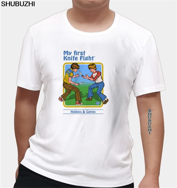 

fashion summer design cool my first knife fight t-shirt men's short sleeve t shirt o-neck male t-shirt tees euro size