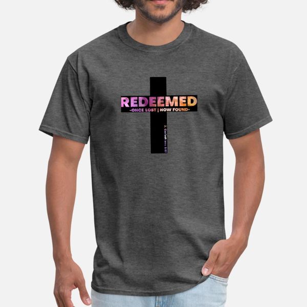 

jesus christ redeemed us t shirt men design 100% cotton o neck vintage graphic humor summer style cool shirt