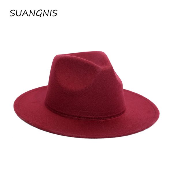 

2020 fedora hat men women imitation woolen winter women felt hats men fashion black jazz hat fedoras chapeau, Blue;gray