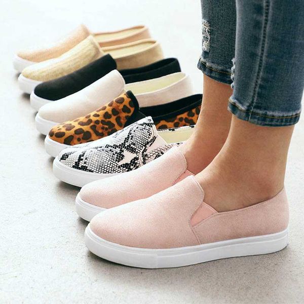 

women flats casual loafers slip on female platform suede moccasions shallow vulcanized shoes ladies comfort footwear, Black