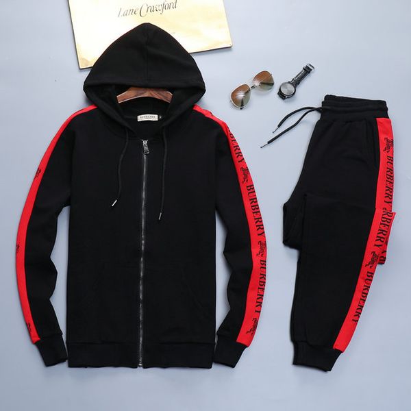 

new fall and winter means designer tracksuits 2 piece sets sweatsuit mens training jogging sweat track suits, Gray