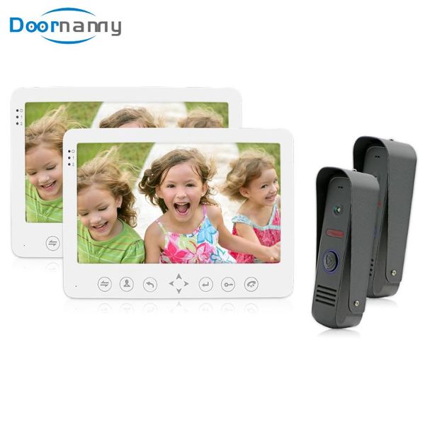 

doornanny video intercom for apartment home 7inch 1200tvl video doorphone intercom system doorbell 2doorbell to 2 monitor