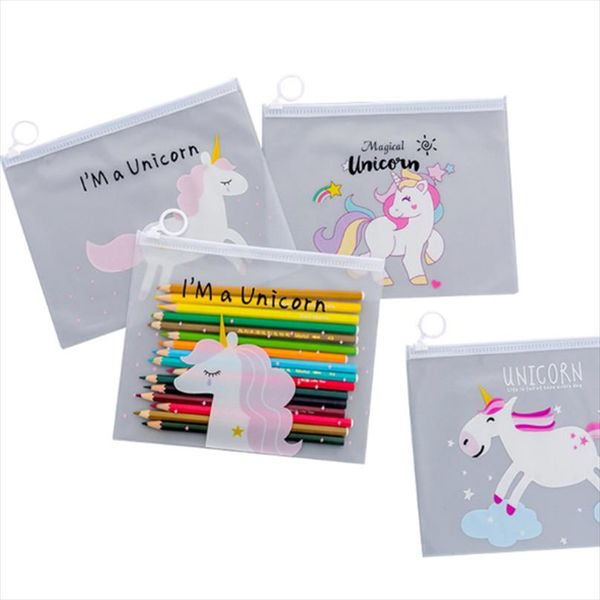 

unicorn animal woman cosmetic bag portable transparent pvc makeup case travel zipper toiletry wash pouch toothbrush organizer
