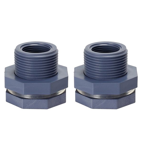 

2pcs 3/4 inch rain water tank connector home garden spigot pvc plastic
