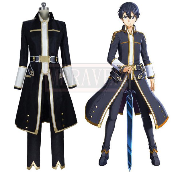 

sword art online alicization lycoris kirigaya kazuto kirito cosplay christmas halloween party costumes custom made any size, White