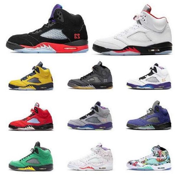 

dhl 15days delivered new 5 5s v og black metallic gold white cement mens basketball shoes blue suede olympic metallic fire red sports