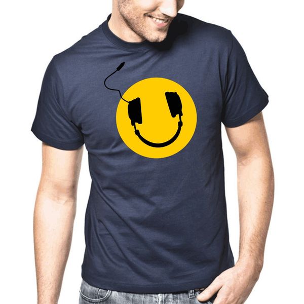 

men t-shirts fashion 2019 new summer short sleeves cotton fashion t shirt headphones music club dj tees