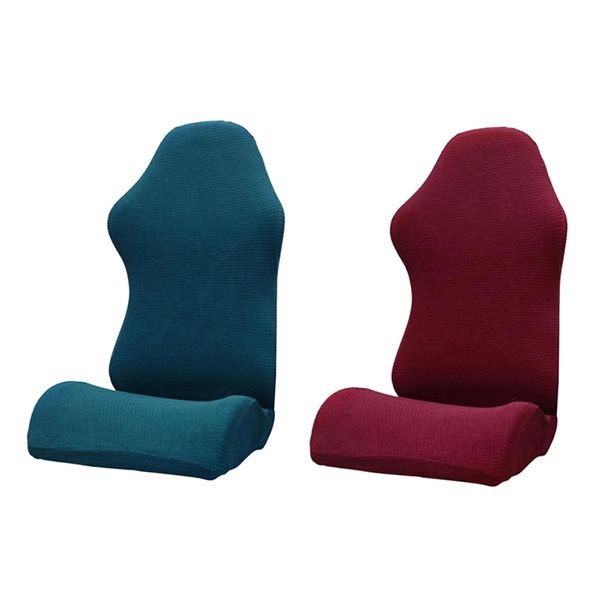 

stretch computer rotating chair slipcover modern style 2 pair easy to clean, Black
