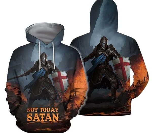 

3d all over printed knight templars men hoodie harajuku fashion hooded sweatshirt autumn hoodies sudadera hombre sdk-2, Black