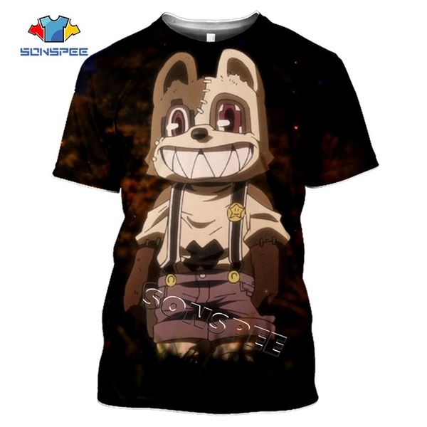 

comic men hunting anime ragdoll gleipnir summer 3d print shirts comics horror hentai men clothing