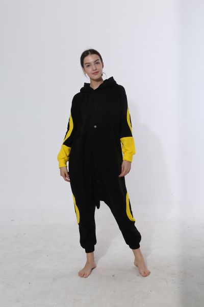 

direct mascot spring autumn winter wholesale couple cartoon one-piece pajamas thickened version of pajamas, Red;yellow