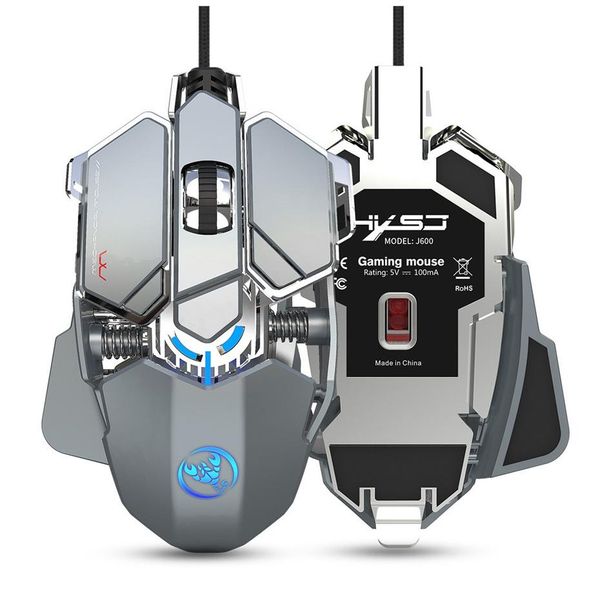 

cgjxsj600 mechanical macros define game mouse usb wired gaming mouse mechanical computer pc mouse mice 6400dpi adjustable for lol dota2 comp