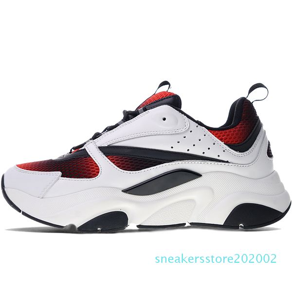 

designer 2018-2019 new d men's canvas and calfskin trainers fashion new sneakers b22 trainer technical knit shoes s02, Black