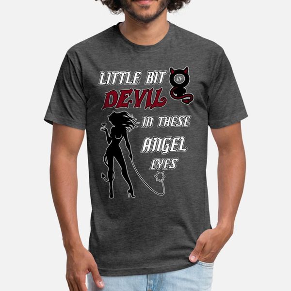 

little bit of devil in these angel eyes t shirt men fit short sleeve s-xxxl clothes fit breathable spring formal shirt