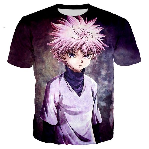 

anime killua hard rock hunter x hunter man 3d print shirts hippie hippie humor men clothing