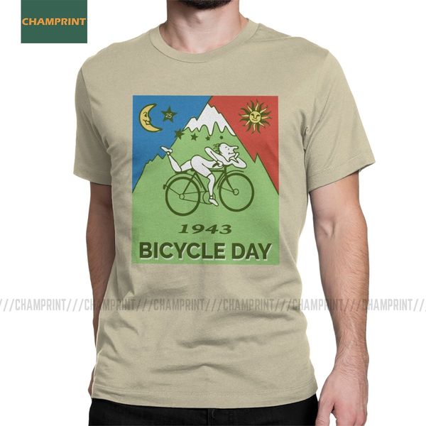 

bicycle day 1943 vintage albert hofmann lsd t-shirt for men lsd blotter party cotton tees short sleeve t shirt gift idea