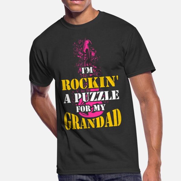 

i'm rockin a puzzle for my grandad t shirt men create cotton euro size s-3xl normal gift breathable summer style kawaii shirt