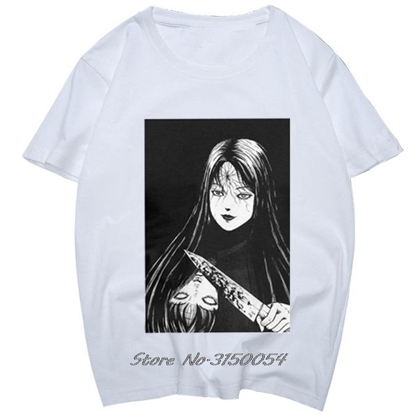 

junji ито men t shirt tomie японский kago манга ужасы tomie harajuku аниме тройники с коротким рукавом футболки размер tops cotton ес